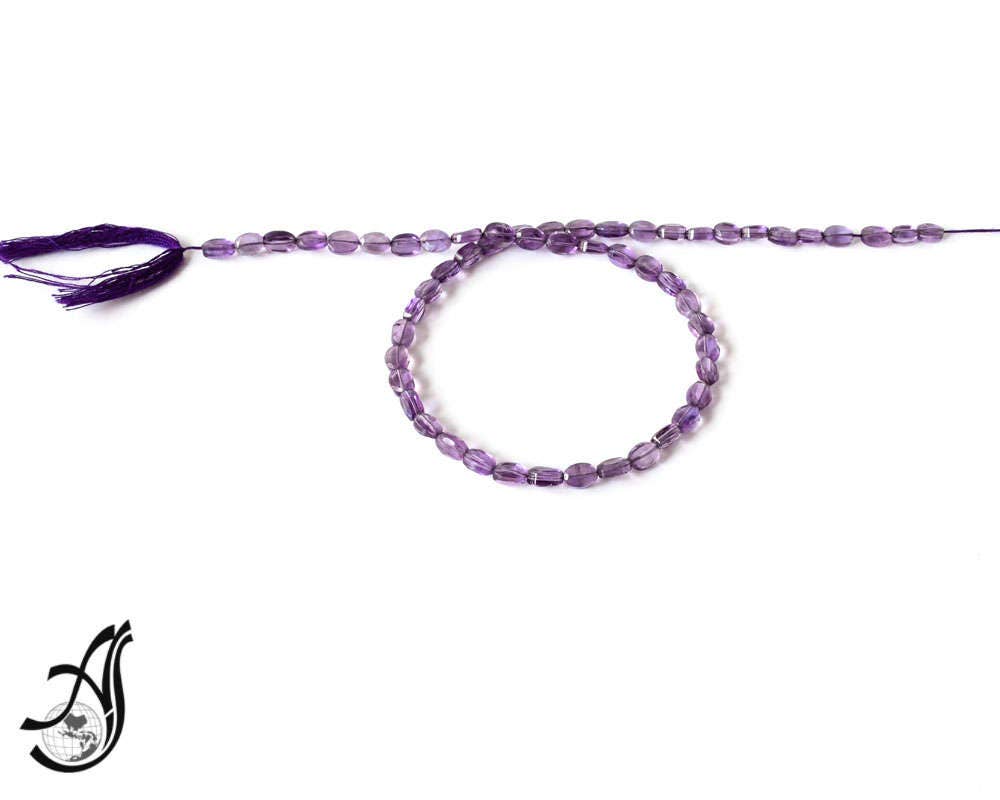 Amethyst Oval Faceted 4x6 mm, Purple,full 14 inch strand,AAA quality