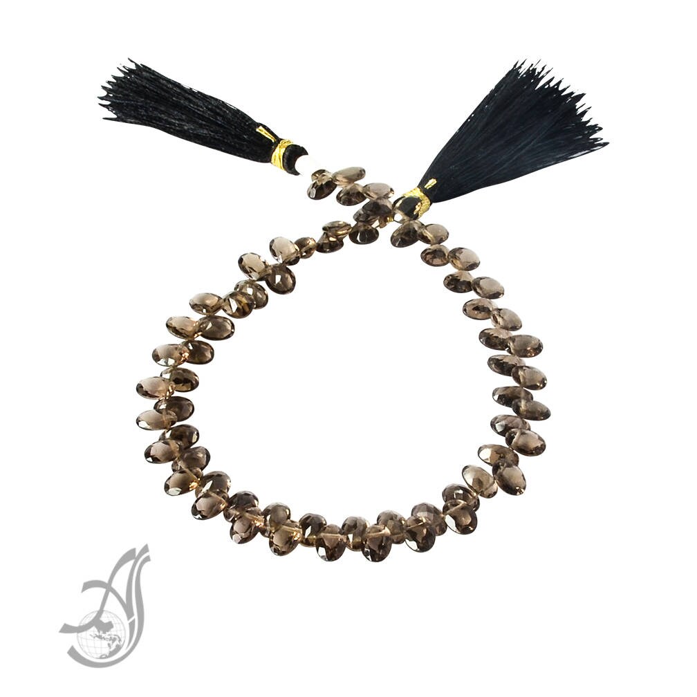 5x7mm oval cut Quartz Bead, Faceted Crystal Quartz April Birthstone Bead, 8 Inch Strand Bead Bracelet, Side Drill (code- RA.CC )