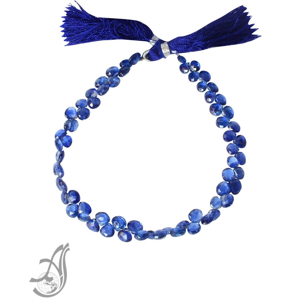 Blue Kyanite Beads, 4.5MM - 5MM Pear Cut Kyanite Bead Necklace, Gift For Women, Loose Kyanite Gemstone For Jewelry, 8 Inch Strand Bead