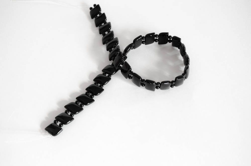 Black Onyx Fancy 15x11 mm appx. Double drill, Extraoridinary16 inch