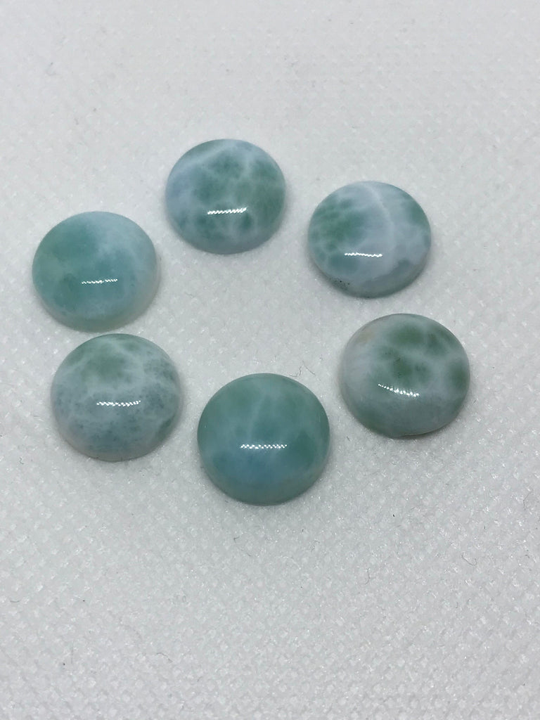 LARIMAR Cabochon, 12 mm & 6 mm appx. Healing Properties, 100% natural,.(#CB-00174 )