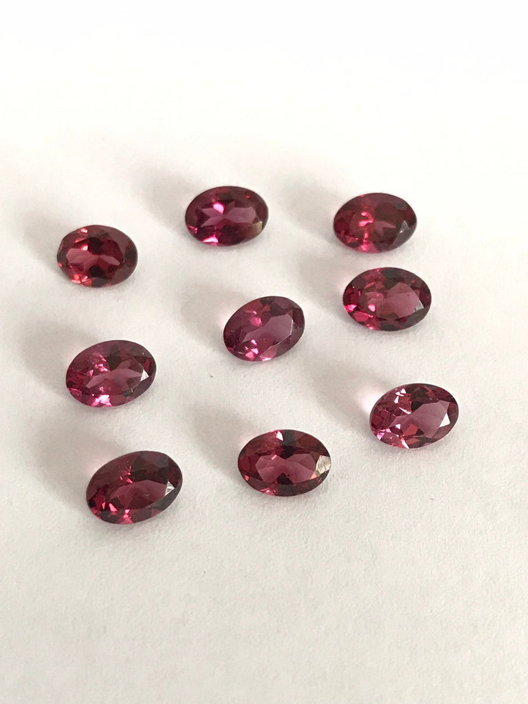 7X5MM Rhodolite Garnet, 100% Natural Garnet Pair Lot, oval Cut Red Garnet For Jewelry, January Birthstone (#G00070)