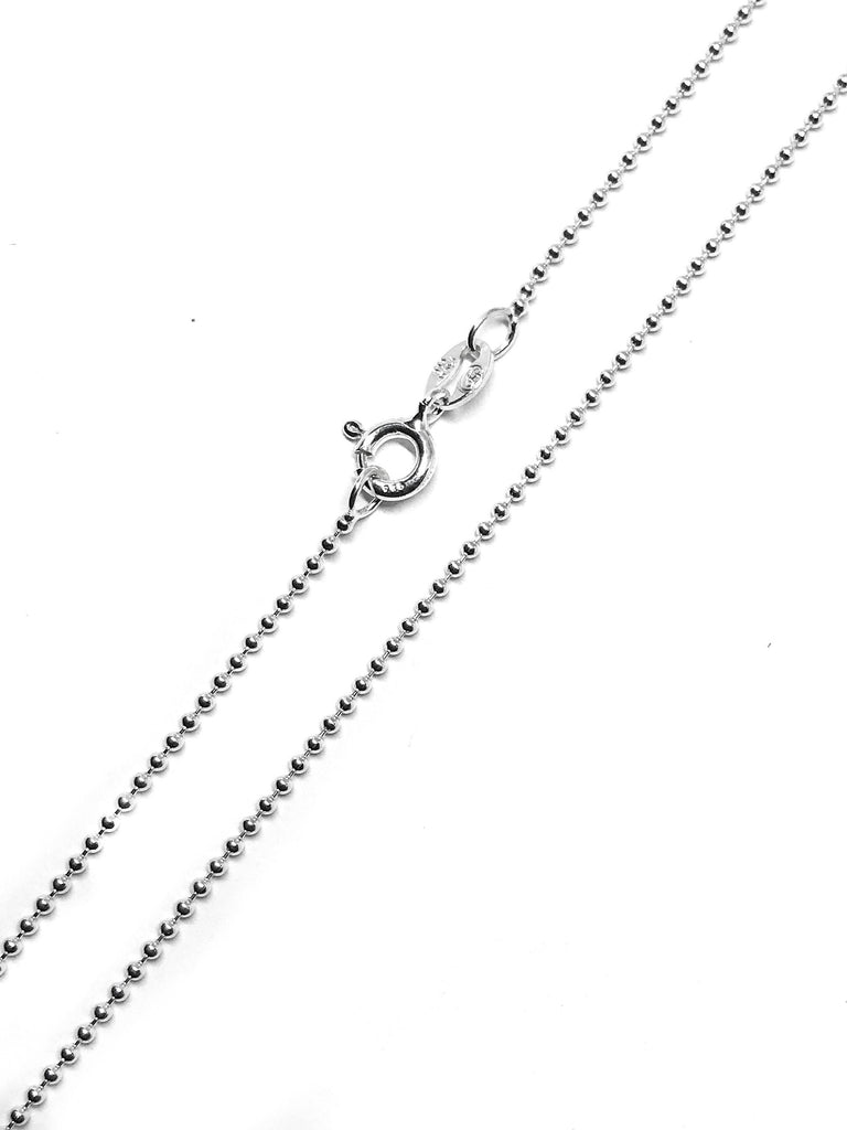 Bead Chain Necklace, 925 Sterling Silver Bead chains, 1.2mm Chain, Ball Bead Chain, Chain For Women, Bead Chain For Her (BC-120))