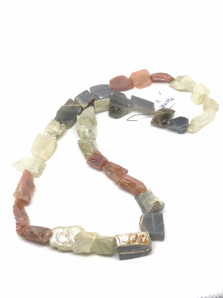 100% Natural Moonstone Tumble , Peach,Gray,white 10x14 mm appx. 8 inch (# 1099)
