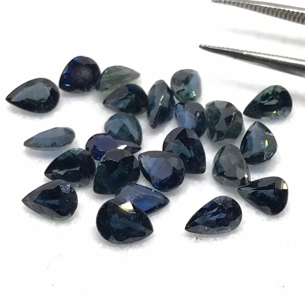Natural Sapphire, 6X4MM Pear Cut Sapphire Gemstone For Ring, Faceted Blue Sapphire Stones, Loose Sapphire For Jewelry, (G-0067)