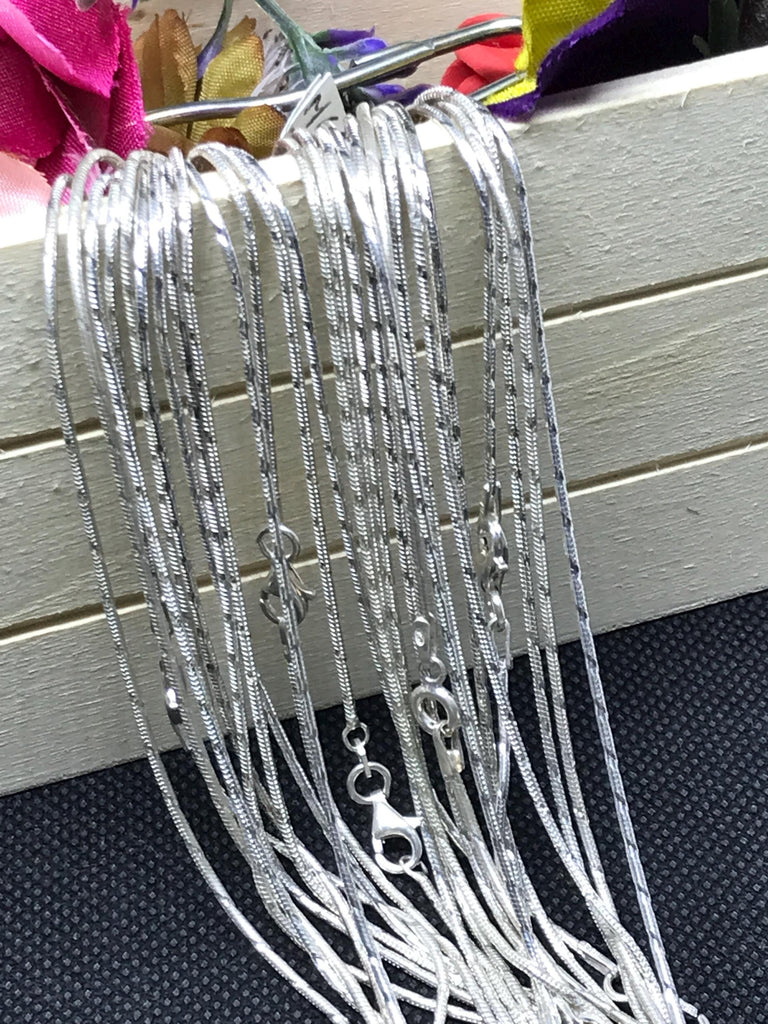 Snake Chain, 925 Sterling Silver, Snake Chain Necklace, Italian Chain For Men, Gift For Women, 16 to 24 Inch Chains (MGR-30-S-16-24")