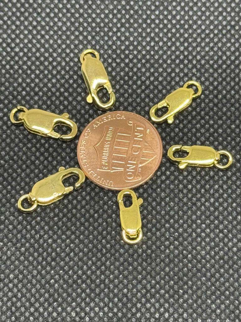 Gold Lobster Clasp, 14k Gold Filled Clasp With Open Jump Ring, 14 mm,Gift For Her, Connector,End clasp (Package of 6 pcs #LCGF-3