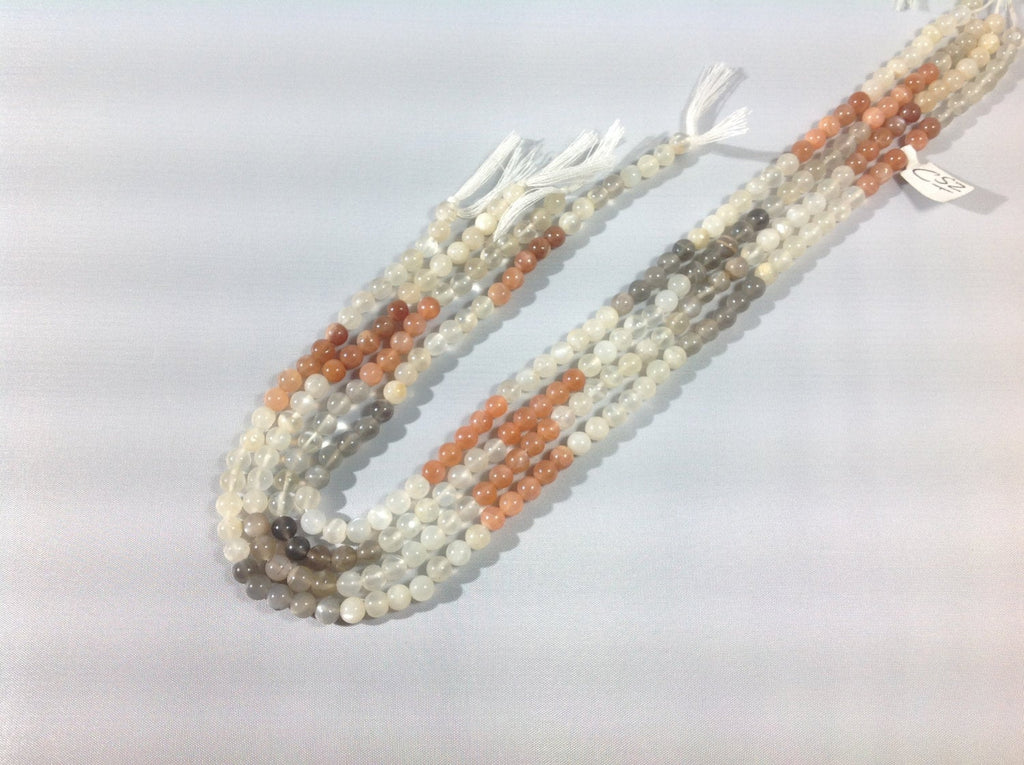 Moonstone Plain Multi color  5.5  mmb Round 14 inch full strand,worth the money 100% natural