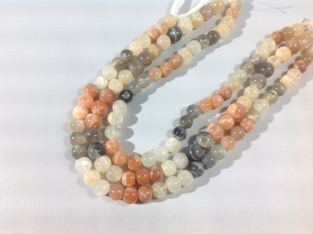 Moonstone Plain Multi color  9-10 mm 14 inch full strand,worth the money