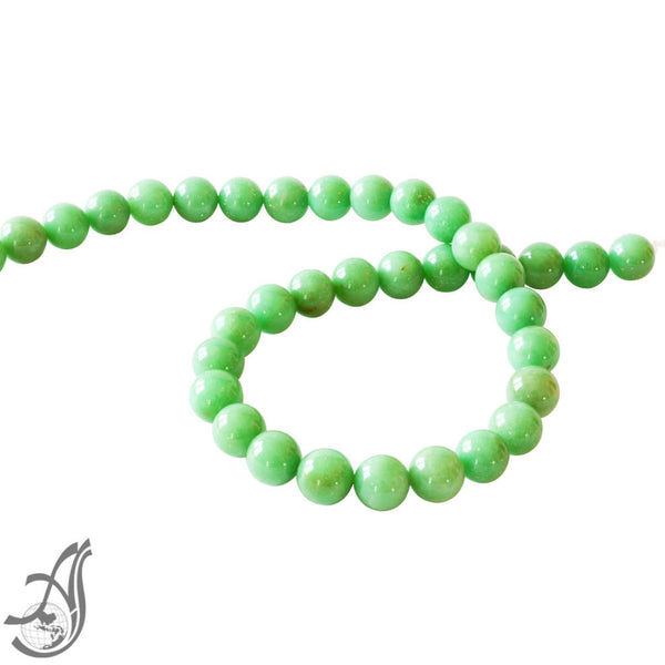 Chrysoprase Round Plain 10 mm Exceptional,16 strand, inch ,Beautiful , Clean,Creative of Excellent design.100% Natural ,Earth mined