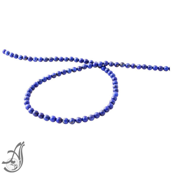 Natural Lapis Lazuli Beads, 5mm Round Plain Lapis Lazuli Beads, 100% Genuine Blue Lapis Beads, For Jewelry Making, September Birthstone
