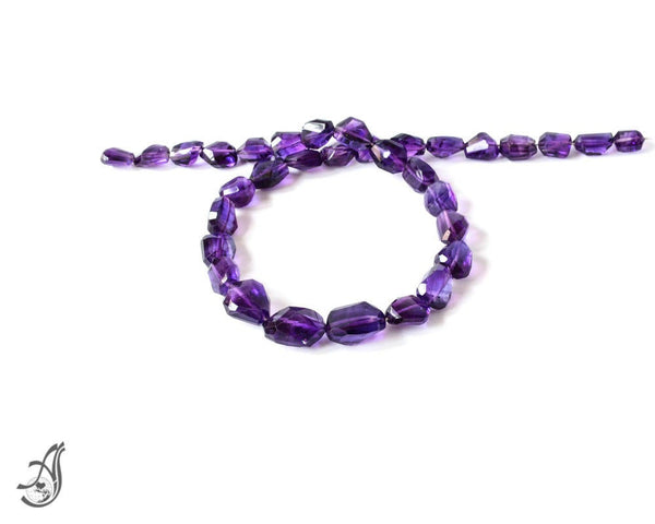 African Amethyst Fact tumble 8 to 13 mm appx.,Purple,14 inch ,AAA Best transparent quality,Free Form, full Dark color 100% Natural,