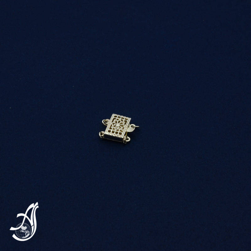 Sterling Silver  2-Strand tab Filigree Rectangular Clasp (Package of 1 pc )  AYS-SPC-8