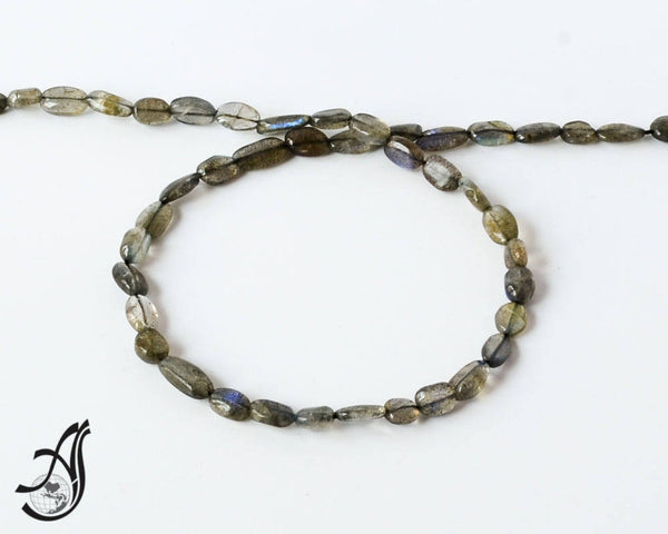 Labradorite Plain oval 5x7 to 5x8 mm appx. inch Length, simple & palin 14.5 inch