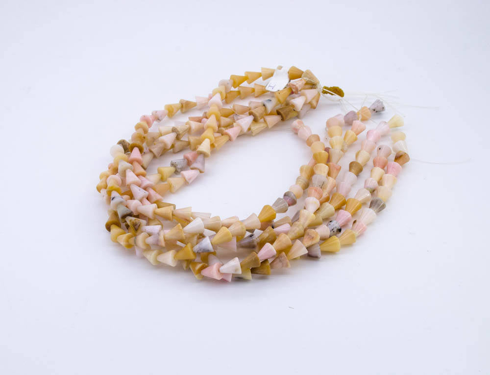 Pink Peruvian Opal 9x10 mm Corn shape , Exceptional