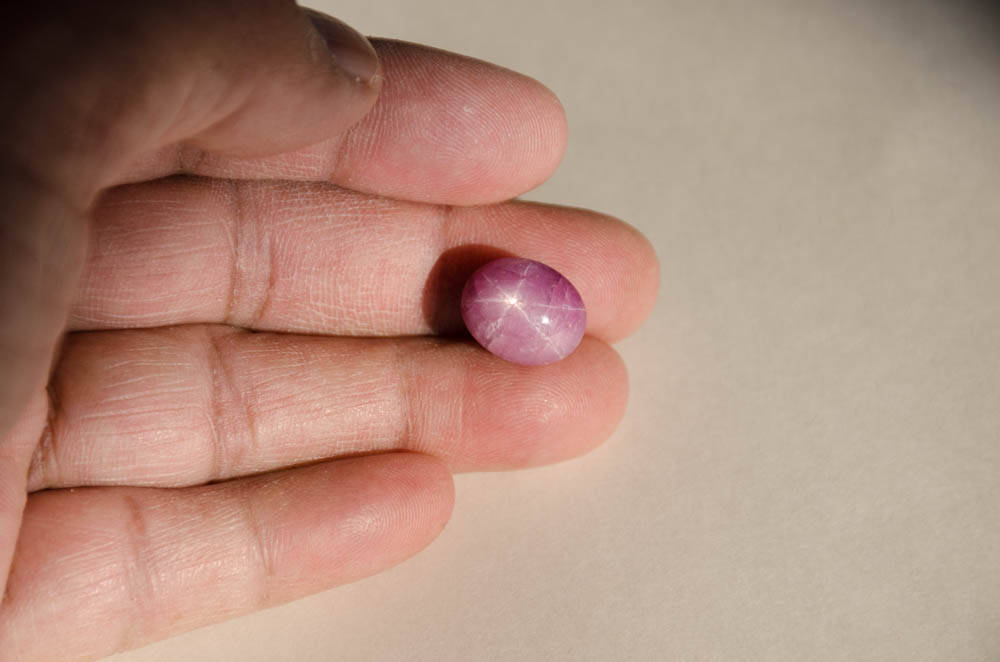 Natural Ruby star Rub,11.26x 14 mm, perfect lines 100% natural