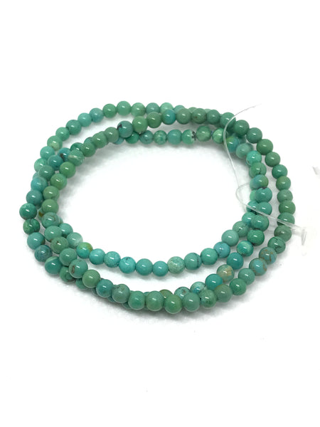 Turquoise Round Plain  Bracelet- streach   100% Natural earth mined, very creative( JB-0075)