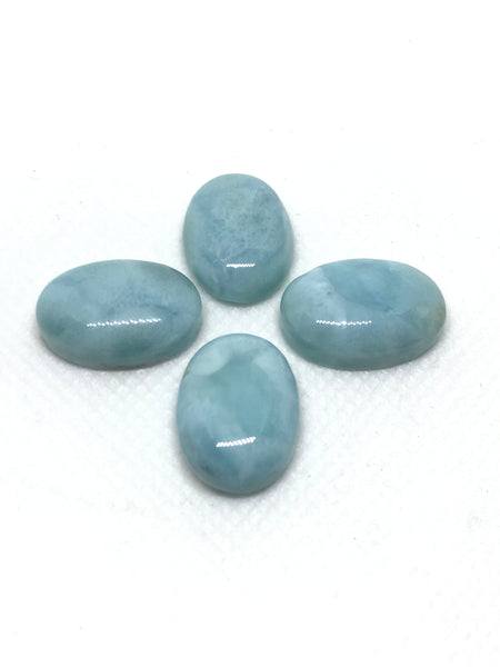 AAA Natural Larimar Cabochon, Long Oval 13x18mm Larimar Gemstone, Loose Blue Larimar For Jewelry Making (#CB-00173 )