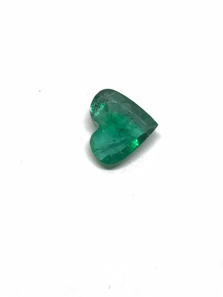 100% Natural Emerald, 7X8MM Heart Emerald, 1.10 Carat, Loose Faceted Green Emerald For Jewelry Making (#G-00073)
