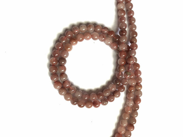 AAA Natural Rutilated Quartz  Round Plain, Bracelet 7 mm & 5.5 mm,Brown color, Two sizes, 100% calibrated. (AYS-JB0072)