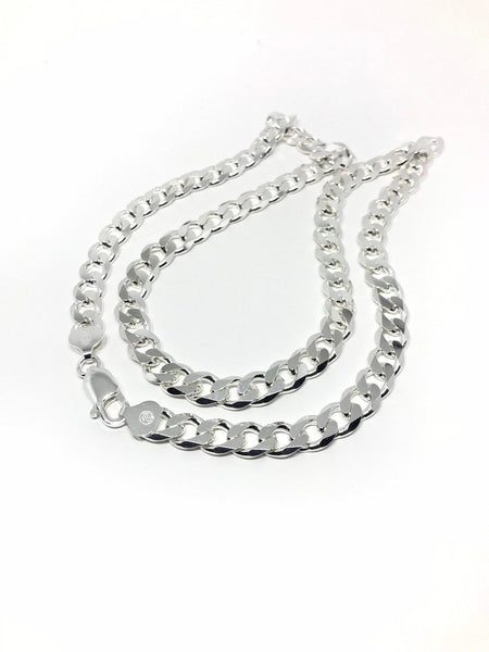CUBAN Link Beautiful Italian925 Sterling silver chain/ Necklace, Strong Heavy Duty, tarnish free,8.83 mm wide ( #GD 200 )