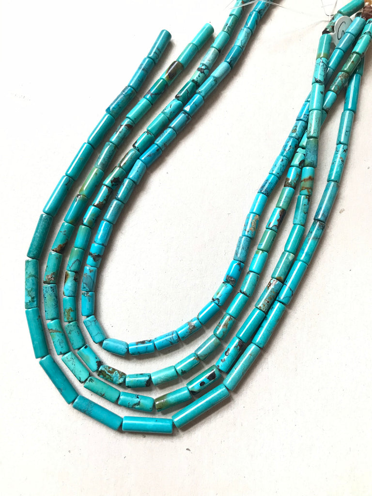Beautyful Natural Turquise PlainTube 19x5 to 10x5 mm appx. 16 inch,Designers creative heaven ,sleeping beauty ( # 1210)