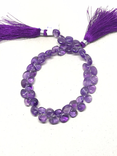 Amethyst Bead Bracelet, 5X4MM - 7X7MM Purple Amethyst cabochon Gemstone For Jewelry making,February Birthstone Bead, 8 Inch Strand