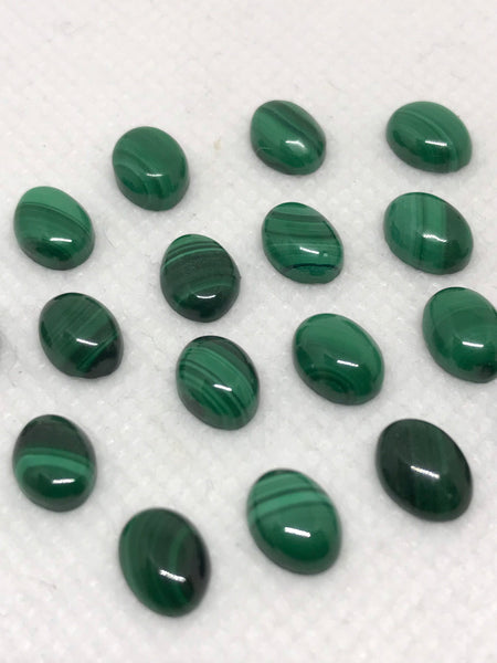 Natural Malachite OVAL Cab 8x6 MM , very creative,one of a kind, Self sedign Patterns on it