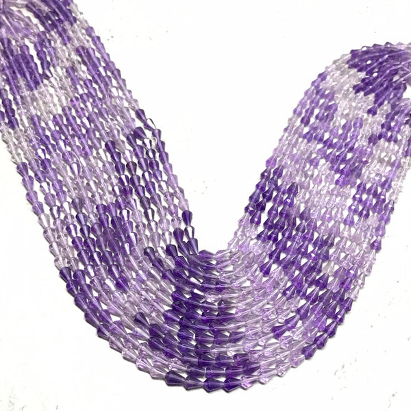 Natural Amethyst Beads, 6X4.2MM Amethyst Briolette Necklace