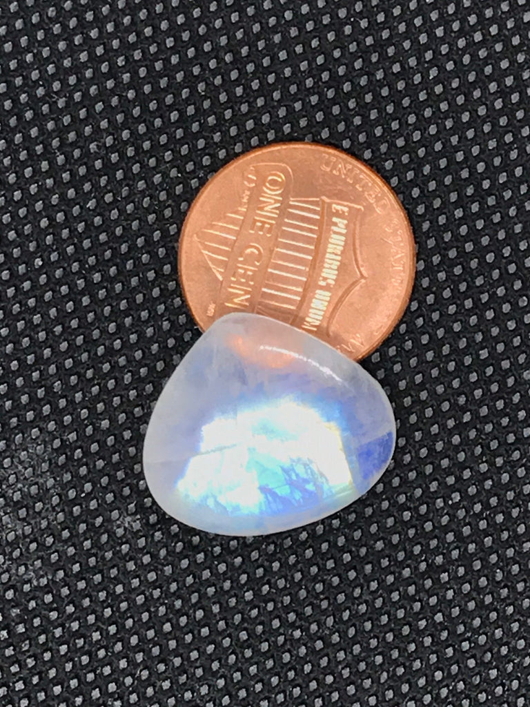 Rainbow moonstone Heart Cabochon, 20.1x17.7, AAA  Extra ordinary quality, best Sheen or Rainbow,  (# CB-00289)