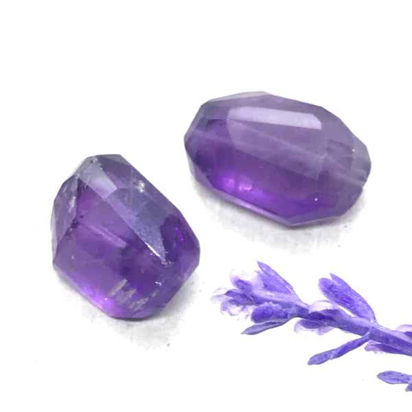 Natural Purple Amethyst, 11X13/15X10MM/16X18MM African Amethyst Crystal Stone, faceted Amethyst Gemstone For Jewelry making