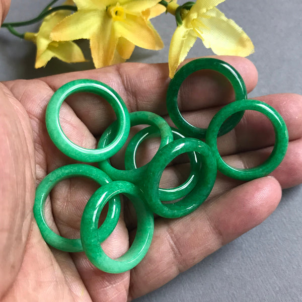 Natural Green Jade Ring For Women