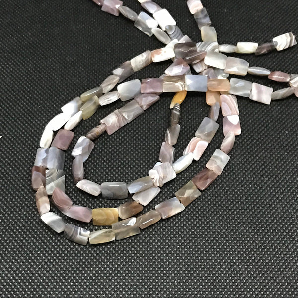 Botswana Agate Rectangular ,Botswana Bead, bead necklace ,10x6.5mm Faceted Unusualappx. 16 inch best quality most Creative.(#1332)