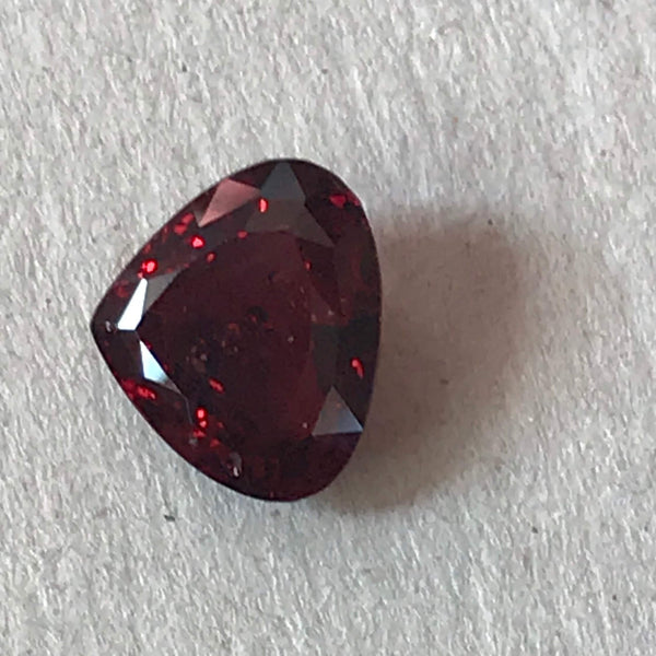 Natural Rhodolite Garnet, 12x10mm Fatty Pear Garnet Gemstone For Pendant/Ring, 7.25ct. Red Garnet January Birthstone For Jewelry