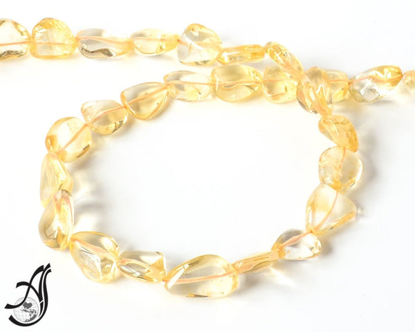 Natural Citrine Beads,11x13mm & 11x16mm Smooth Tumble Citrine Bead Necklace,Big Plain Yellow Gemstone For Jewelry Making,16 Inch Strand Bead, Citrine November Birthstone