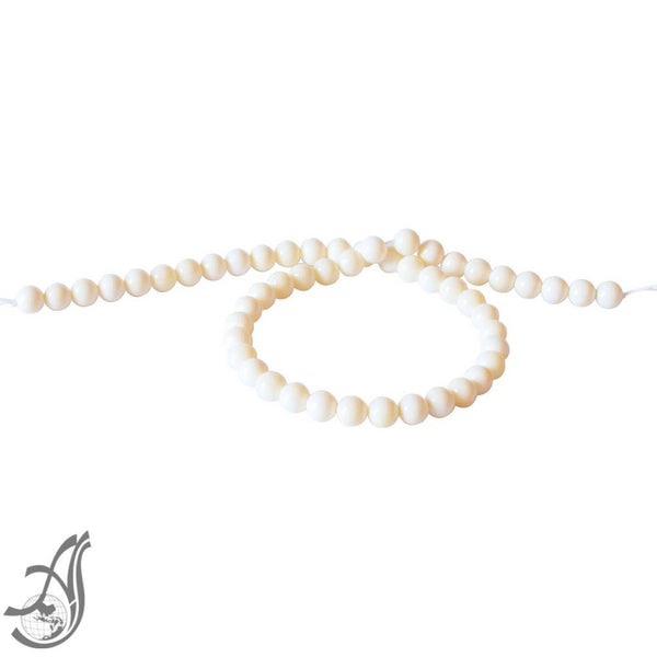 8mm Bone Beads, Smooth Bone Beads, Natural Bone Bead Necklace, Gift For Women, 15 Inch Strand Bead , Gemstone For Jewelry Making # 46