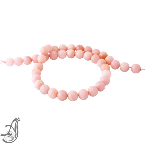 Pink Peruvian Opal Round 10mm Best Quality ,Pink,16inch full strand.Exceptional, very creative.Hard to find this Size & Quality (code-AC )