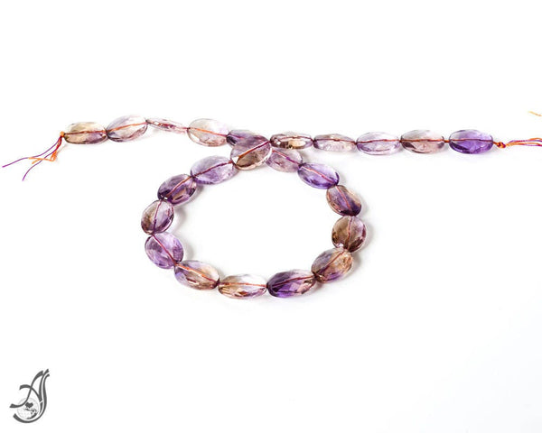 Natural Ametrine Bead, 13X18MM Oval Cut Ametrine For Jewelry, Faceted Ametrine Bead, Ametrine Beaded Necklace