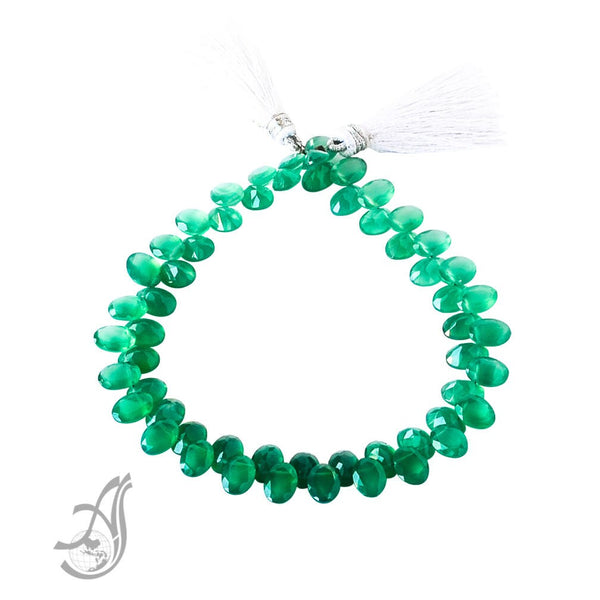 Green Onyx Oval Faceted side Drill Exceptional 8x6 mm,Like Emerald Color , Green, calibrated AAA Quality 15 inch full strand. Very creative