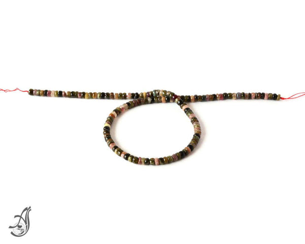 Tourmaline Roundale 5mm quality 14 inch full strand.One of a kind,100% natural Earth mined.