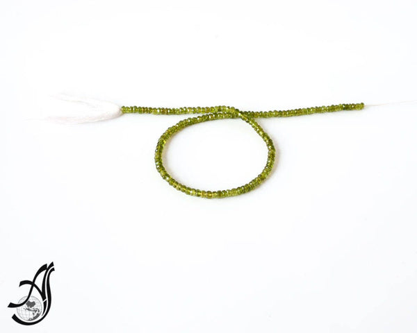 Vesovianite Roundale Faceted 4.5mm 15 inch strand,Green color,100% Natural ,The best Color, Creative.