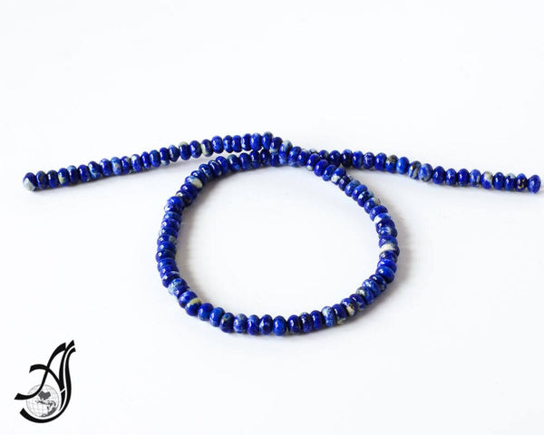 Lapis Lazuli 6 mm Rondale Plain ,16 inch ,blue color, 100% Natural ,Most creative,