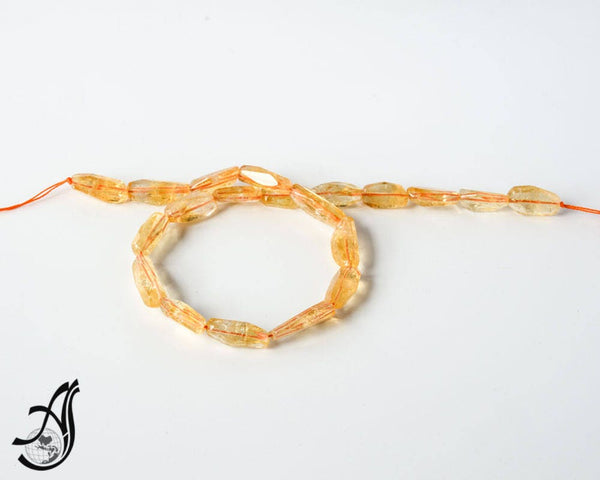 Citrine Tumble Faceted10x14 mm appx. streight drill, 15 inch full strand,Yellow, Unique & creative., unusal