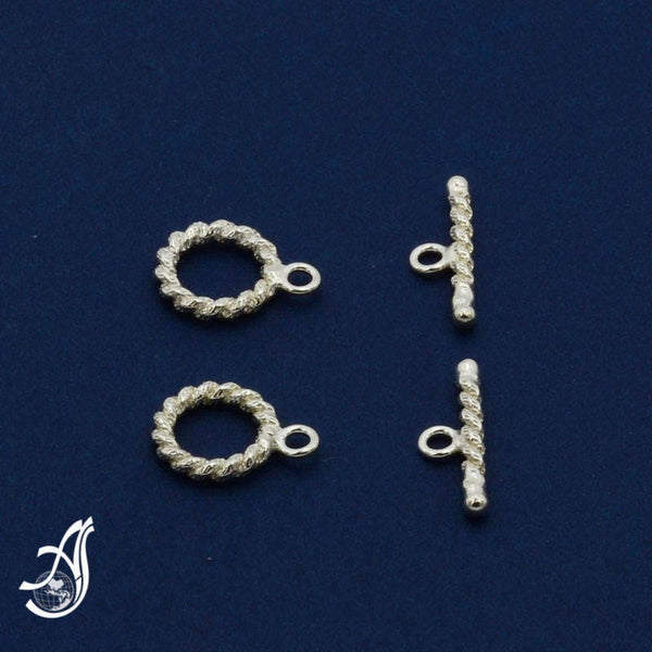 Sterling Silver FilgreeToggle Clasp (Package of 2 Pairs ) AYS-TL-18