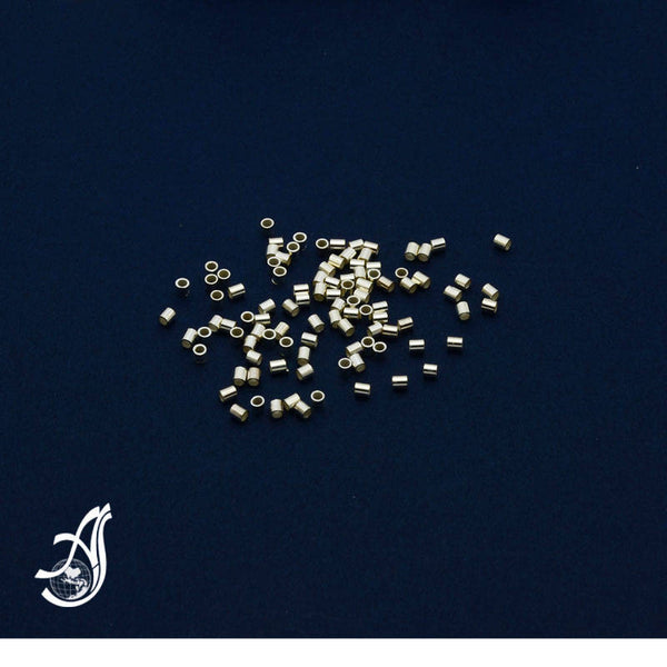 925 Sterling silver CRIMP Bead 2x2 mm ( package of 100 pcs )AYS-CRIM-2