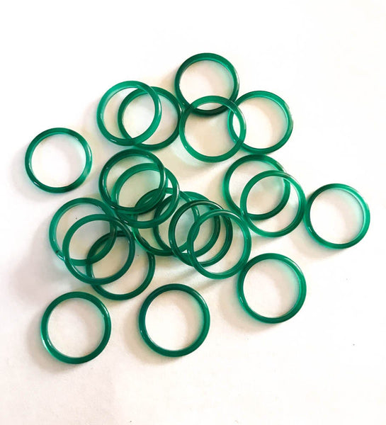 Beautiful Green Onyx ( Jade color) Rings Size 9 approximately, 3 mm thickness, Can be used for Various styling jewelry.