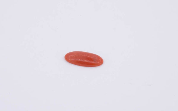 Natural Coral cabochon 9x19 Red , Italian, 100% Natural