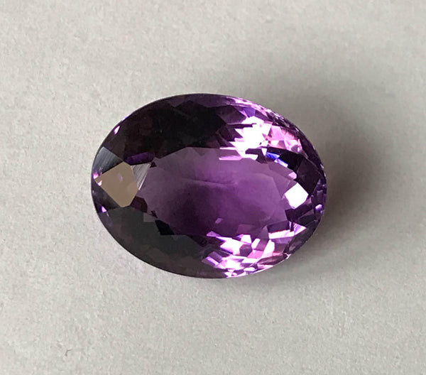 AAA Amethyst, 100% Natural Amethyst, Faceted Purple Amethyst, Oval Cut Amethyst, 17x13.5MM Amethyst For Jewelry, February Birthstone,