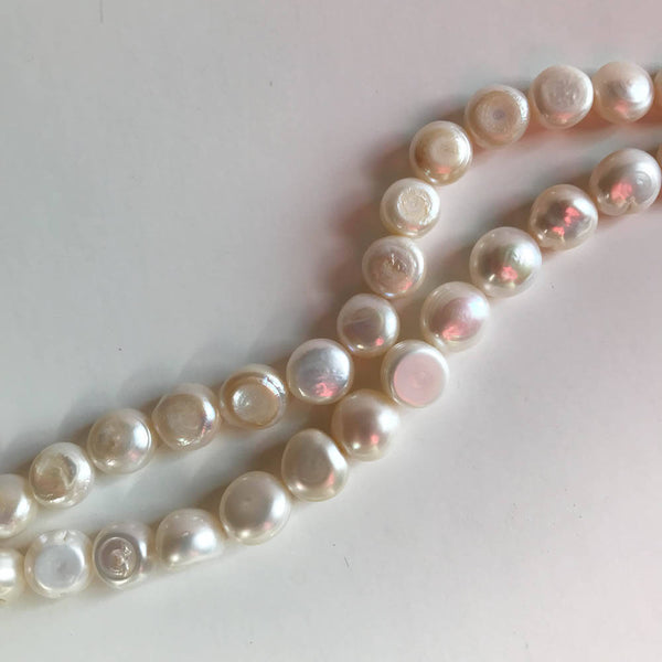 Fresh water Pearl Mabe -Round 12 mm 16 inch, fine luster (RM )