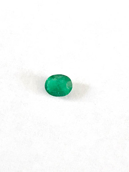 Emerald Faceted Oval 5x4.07 mm appx., Green color, Lively, 100% Natural, creative( #-G-00047 )